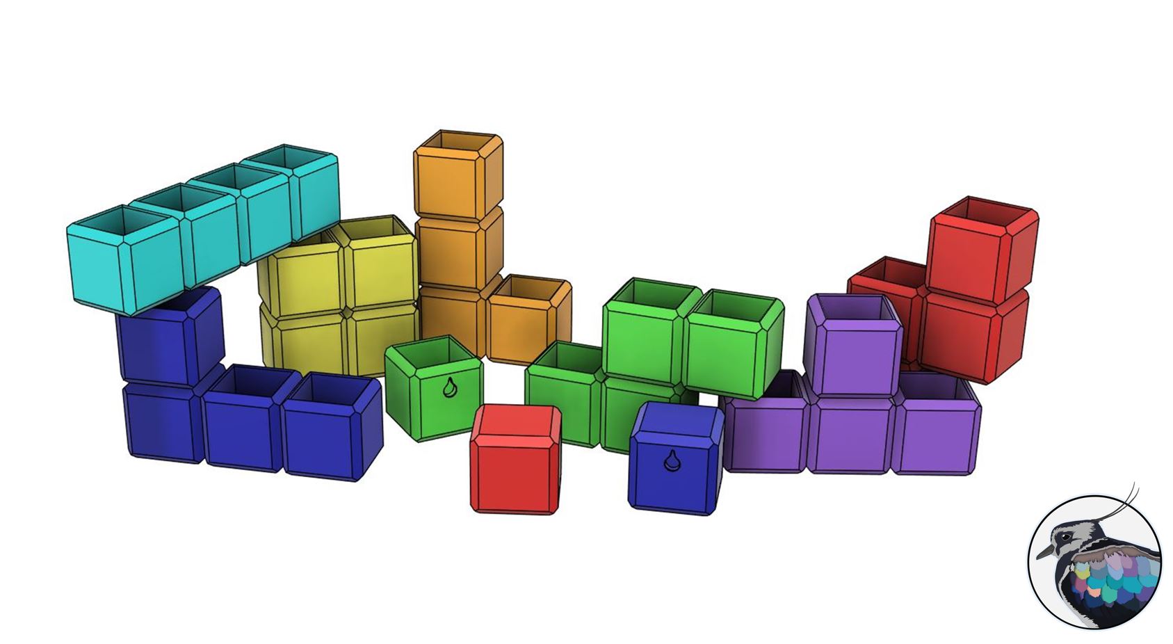 Desktop Planter - Tetris - Wall Mountable