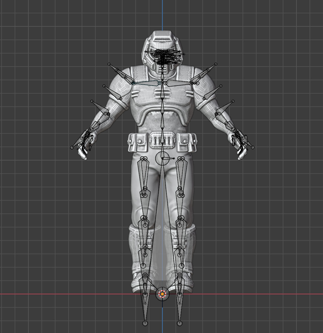 Posable Doomguy (Blender file)