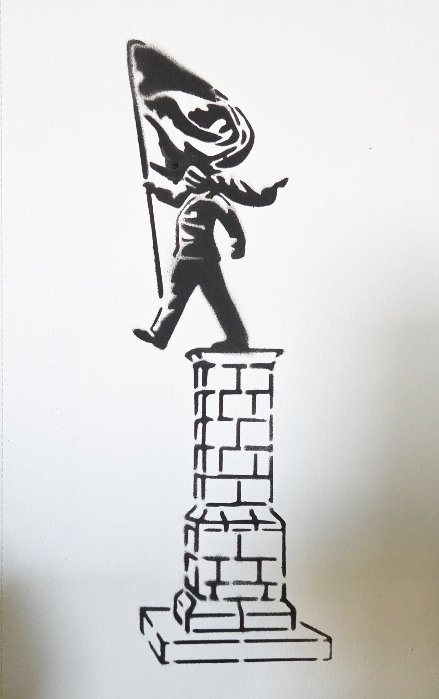 Banksy Flag Man Stencil