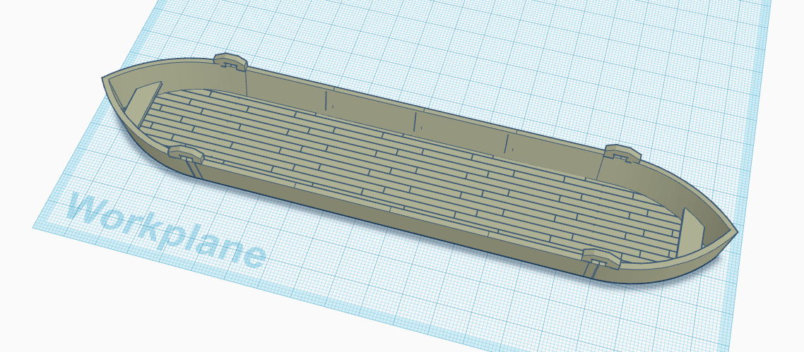 TTRPG Rowboat for 6 minis