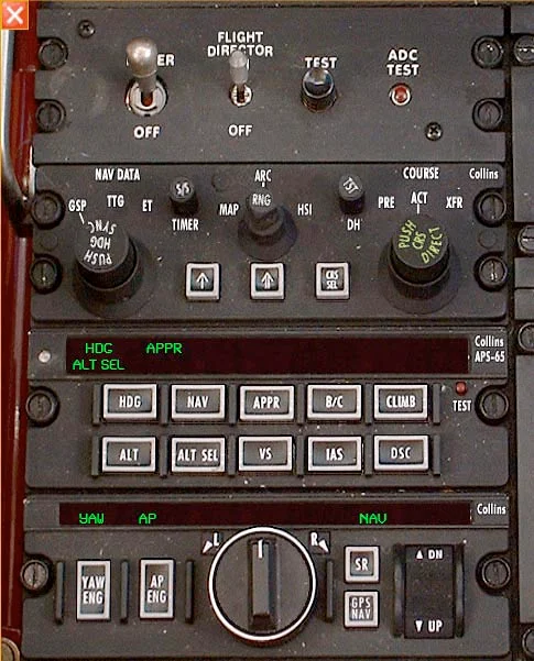 altitude set - autopilot APS-65 APC65 Collins - beechcraft b200
