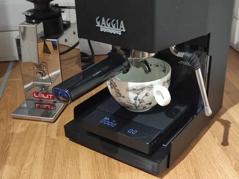 Gaggia Classic slim and enlarged Drip Tray for use with scales