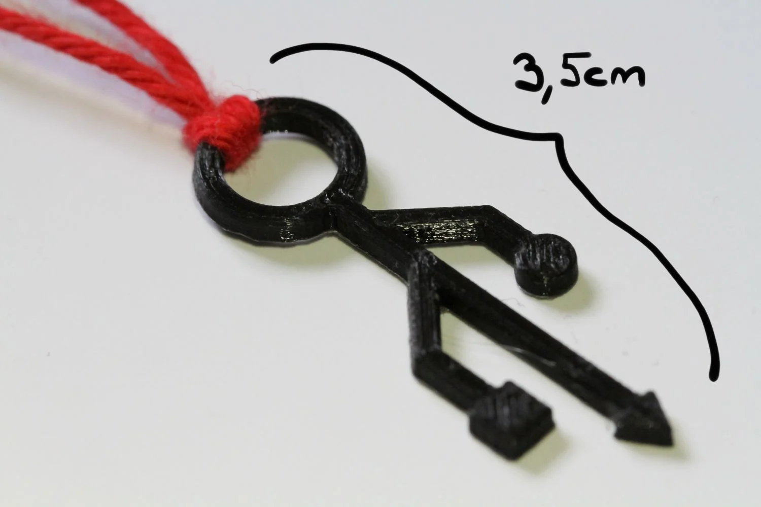 USB logo pendant or keychain