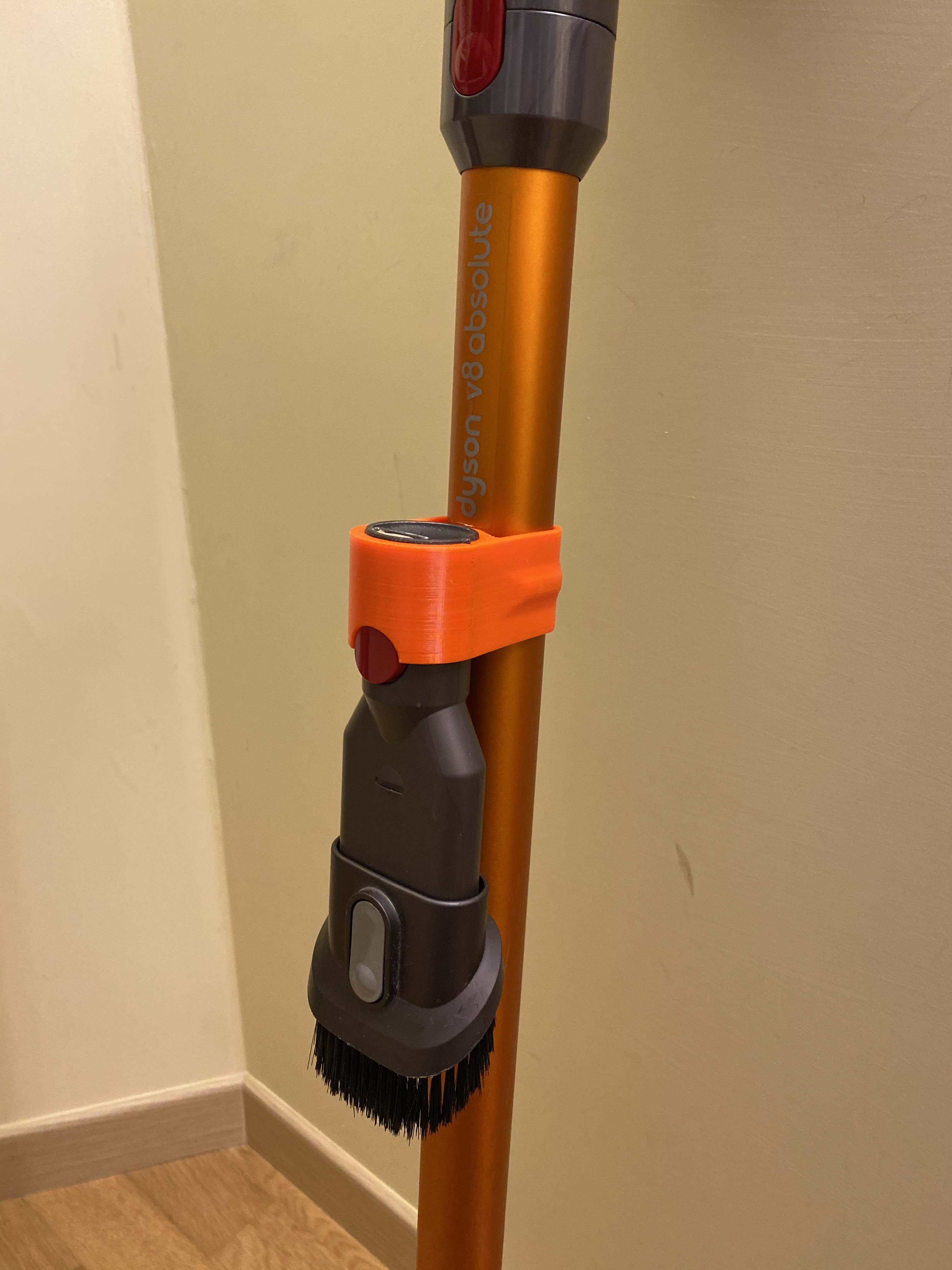 Accessory holder for Dyson extension wand with zip tie. Compatible with V6 V8 V10 V11