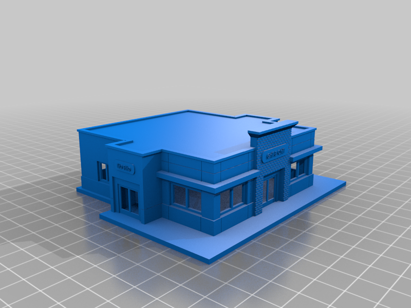 n scale fastfood building chill & grill