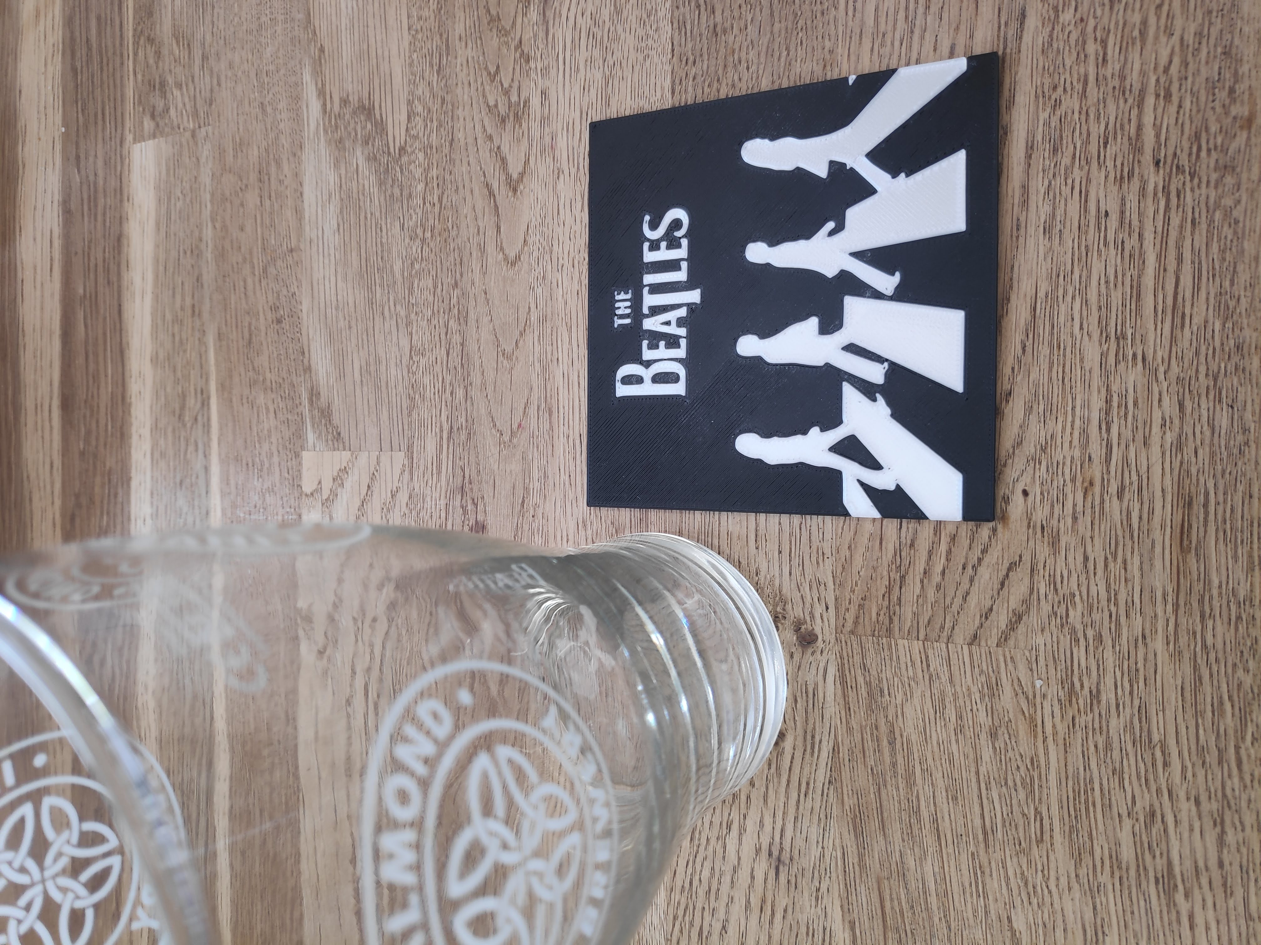 Abbey Road two-colour beermat