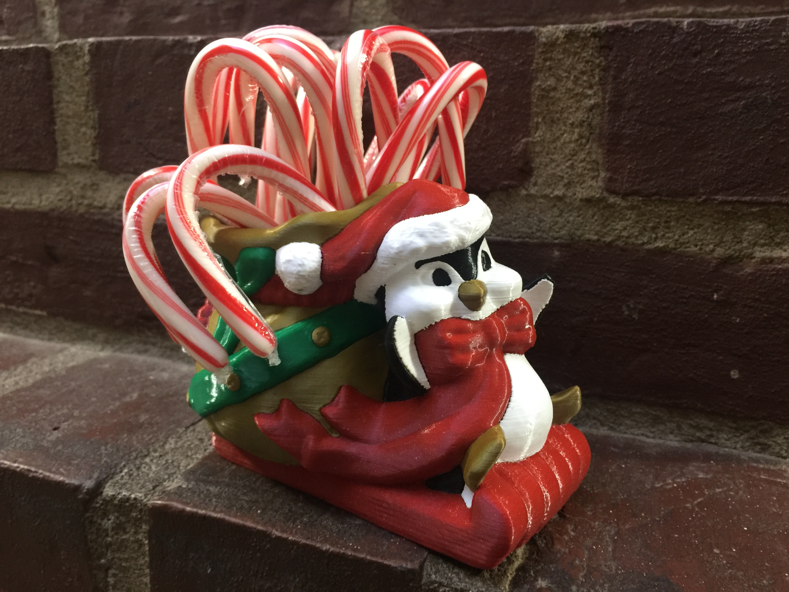 Santa Penguin Jar