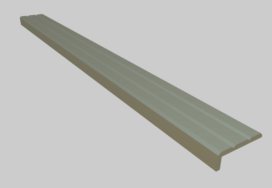 Treppenkantenprofil 25x8,4mm hoch