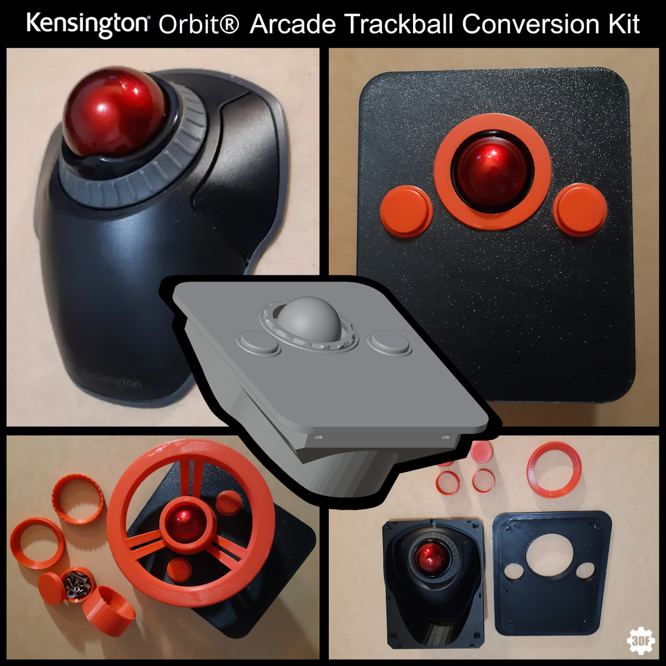 Kensington Orbit Trackball Arcade Conversion Kit