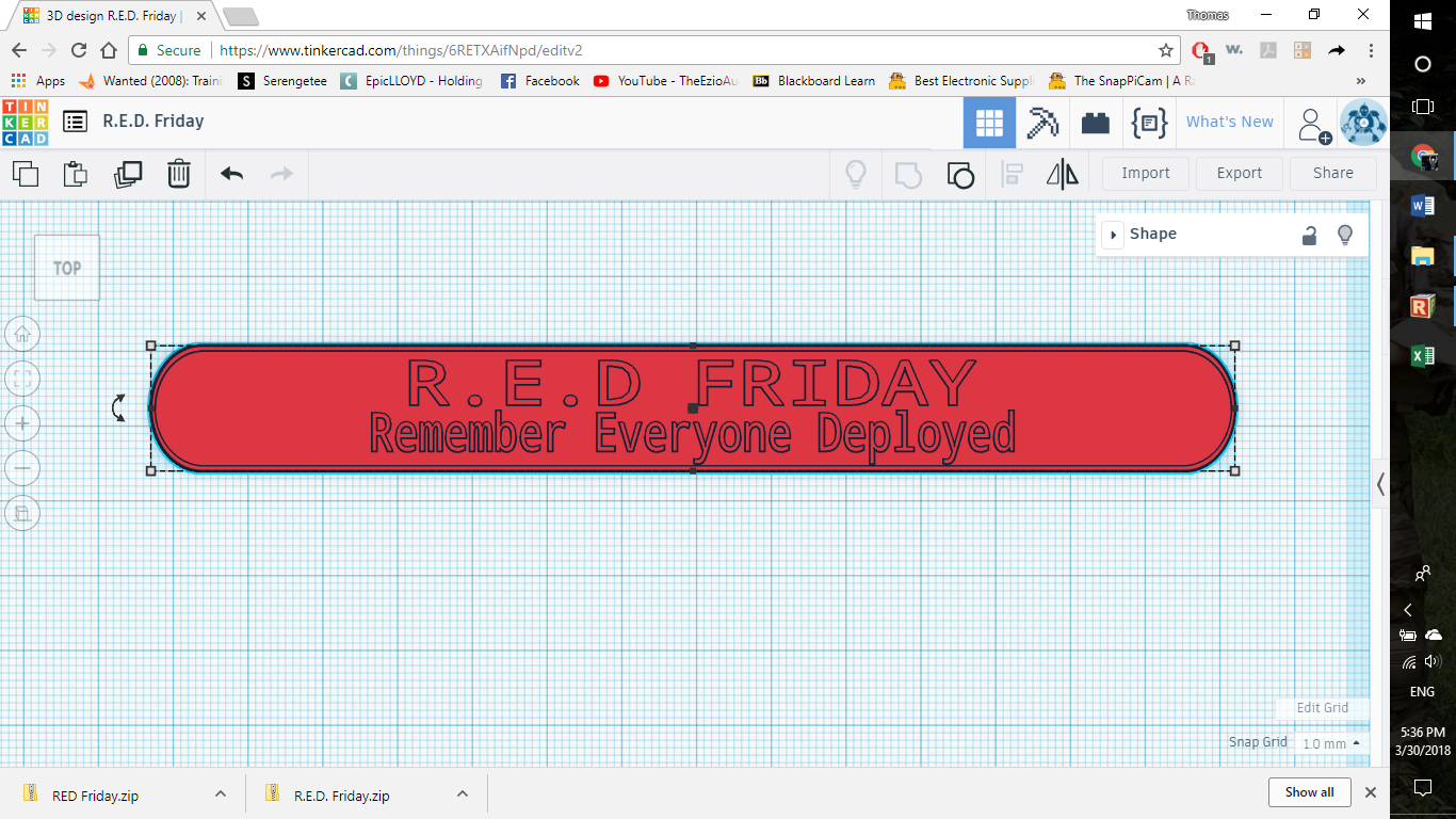 R.E.D. Friday Bracelet