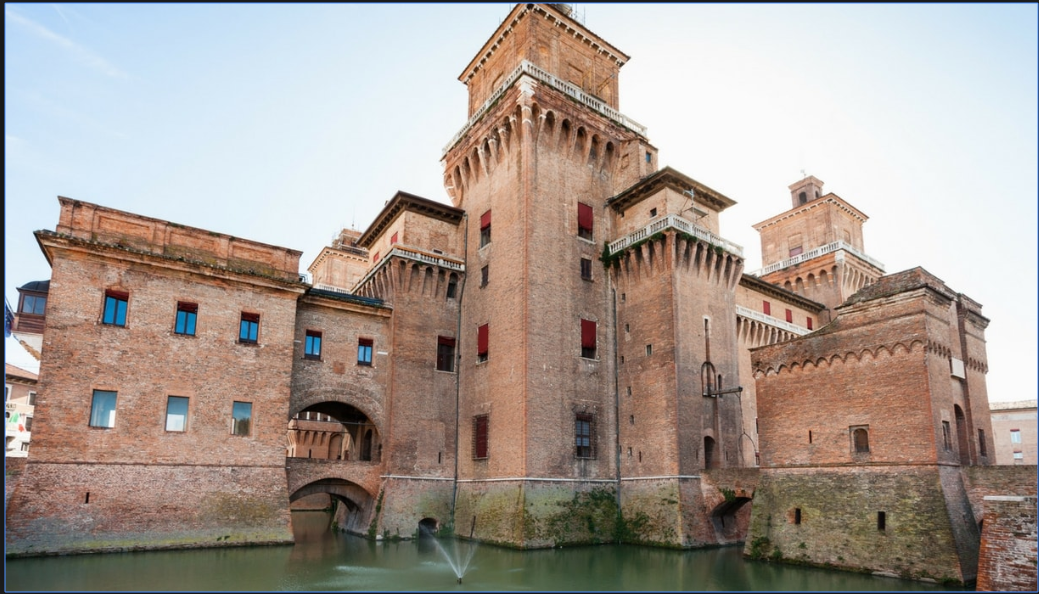 reproduction of the Estense castle Italy