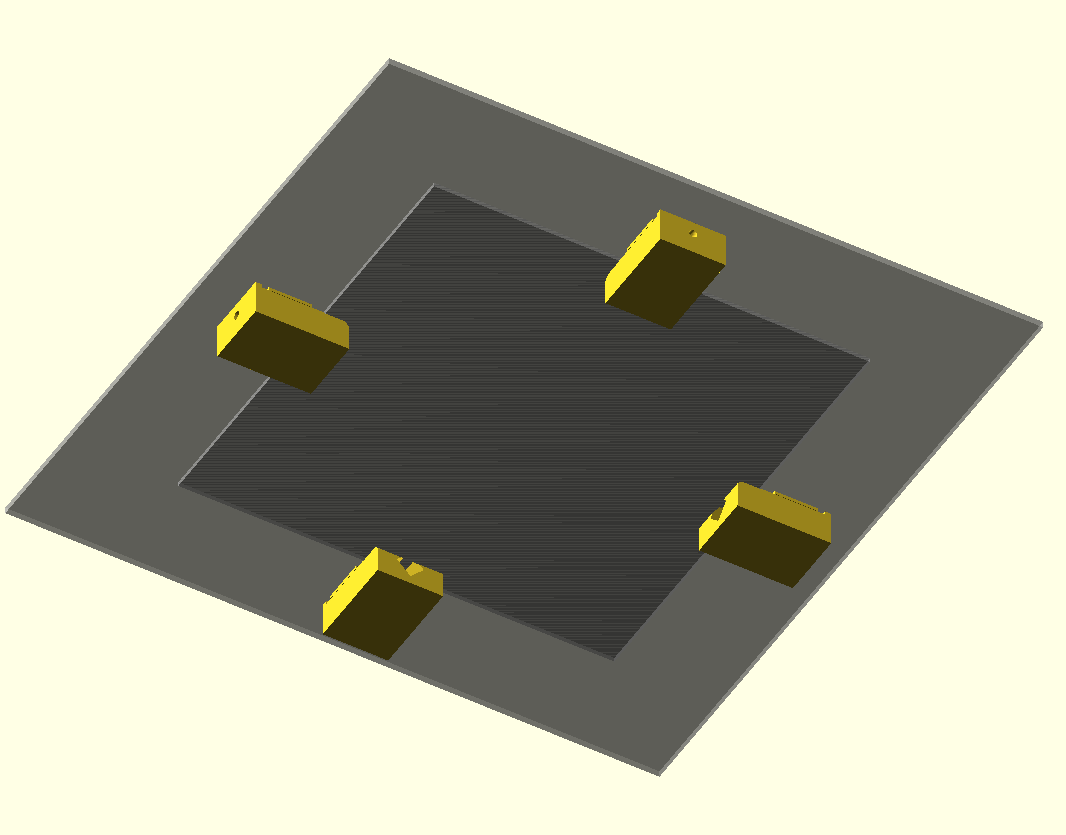Borosilicate glass locking for heatbed