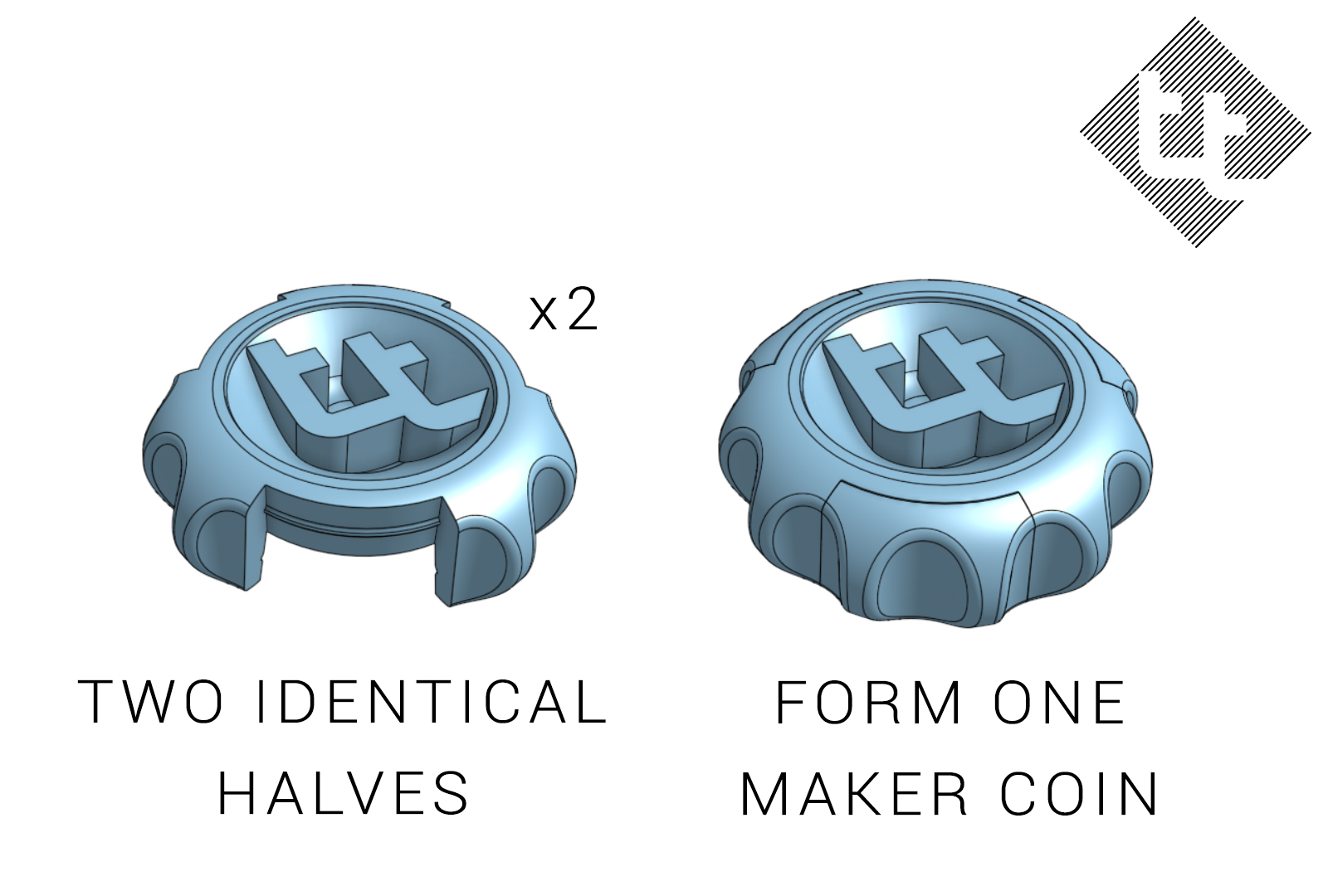 Super satisfying two part maker coin