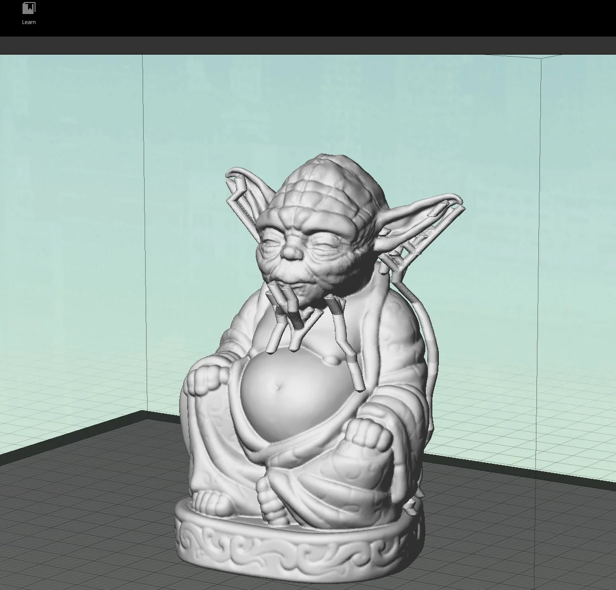 Budda Yoda with Support