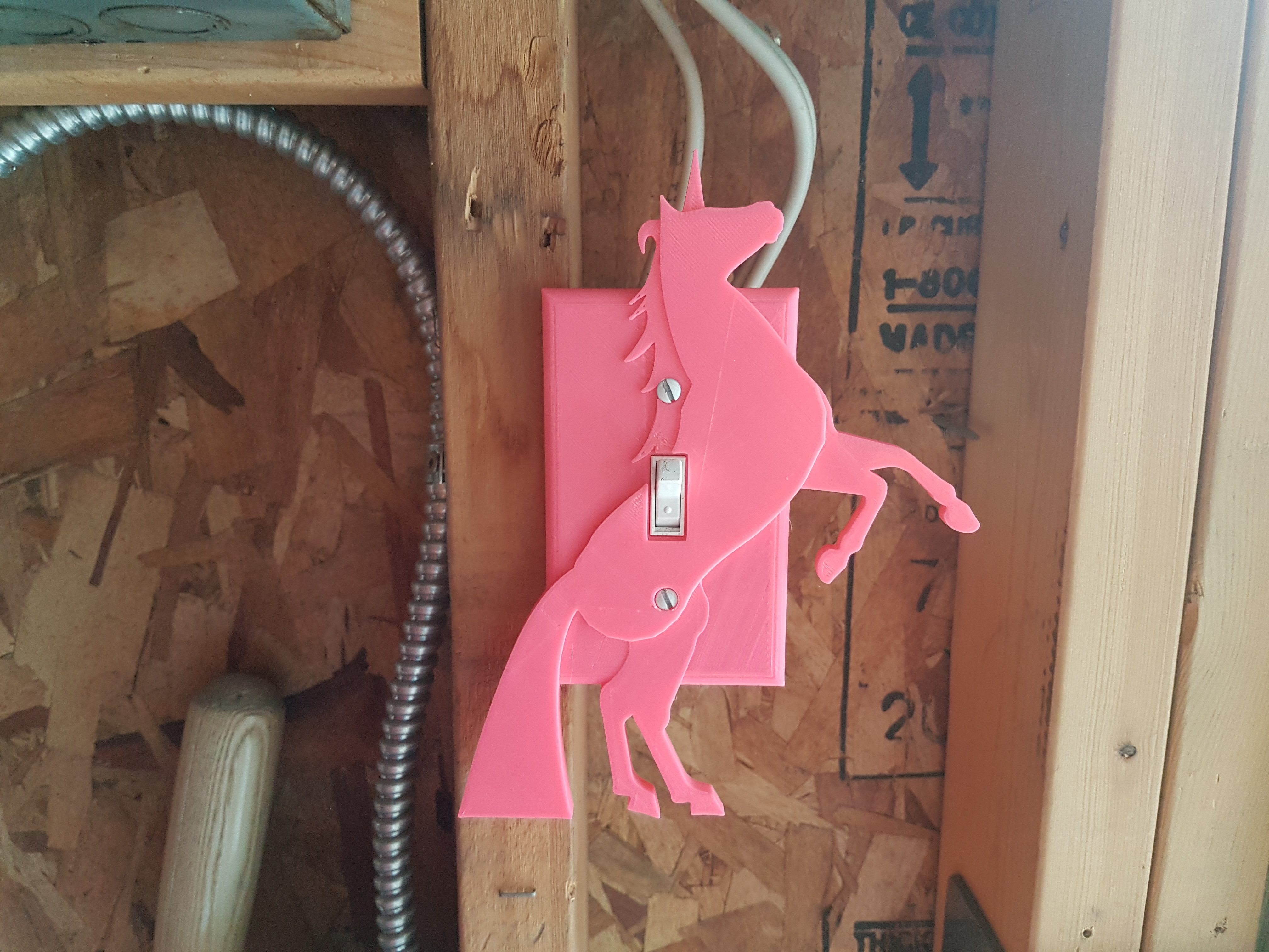 Unicorn light switch cover plate