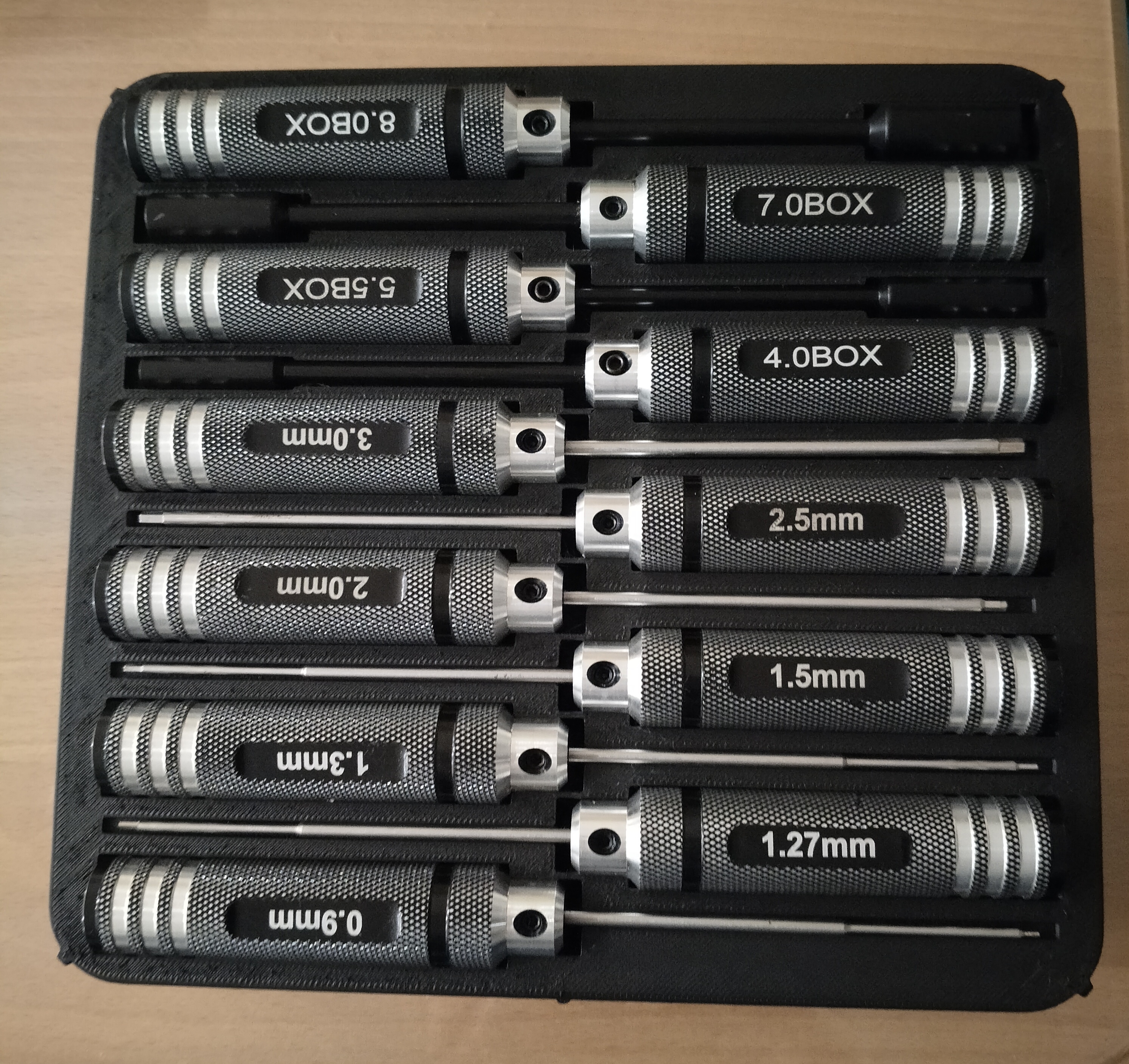 box for allen key screwdriver and bus-nut-driver
