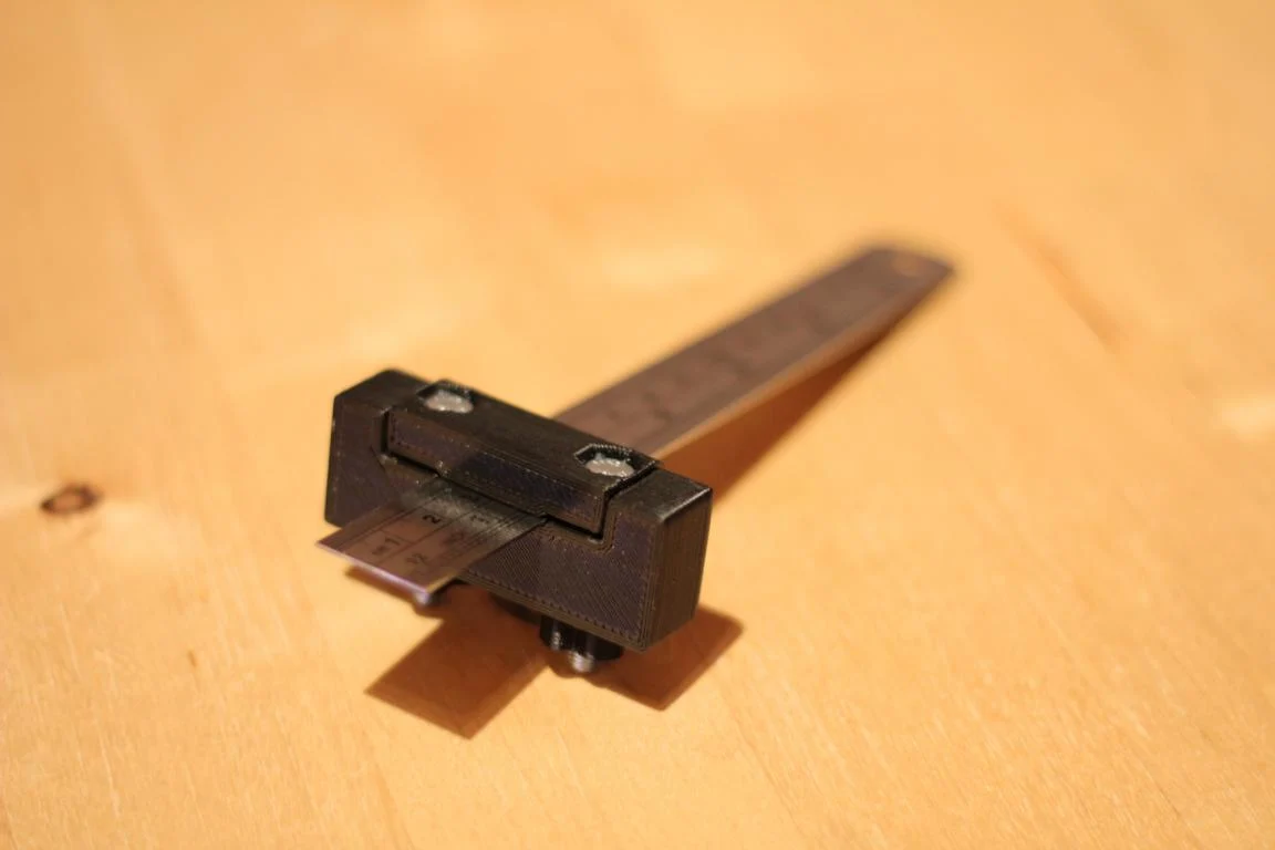 depth stop for steel ruler - woodworking marking gauge - for wood and metal