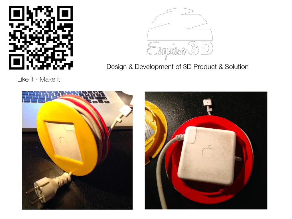 Power cord wrap for mac book - enrouleur de cable pour chargeur Mac - cable holder for charger mac