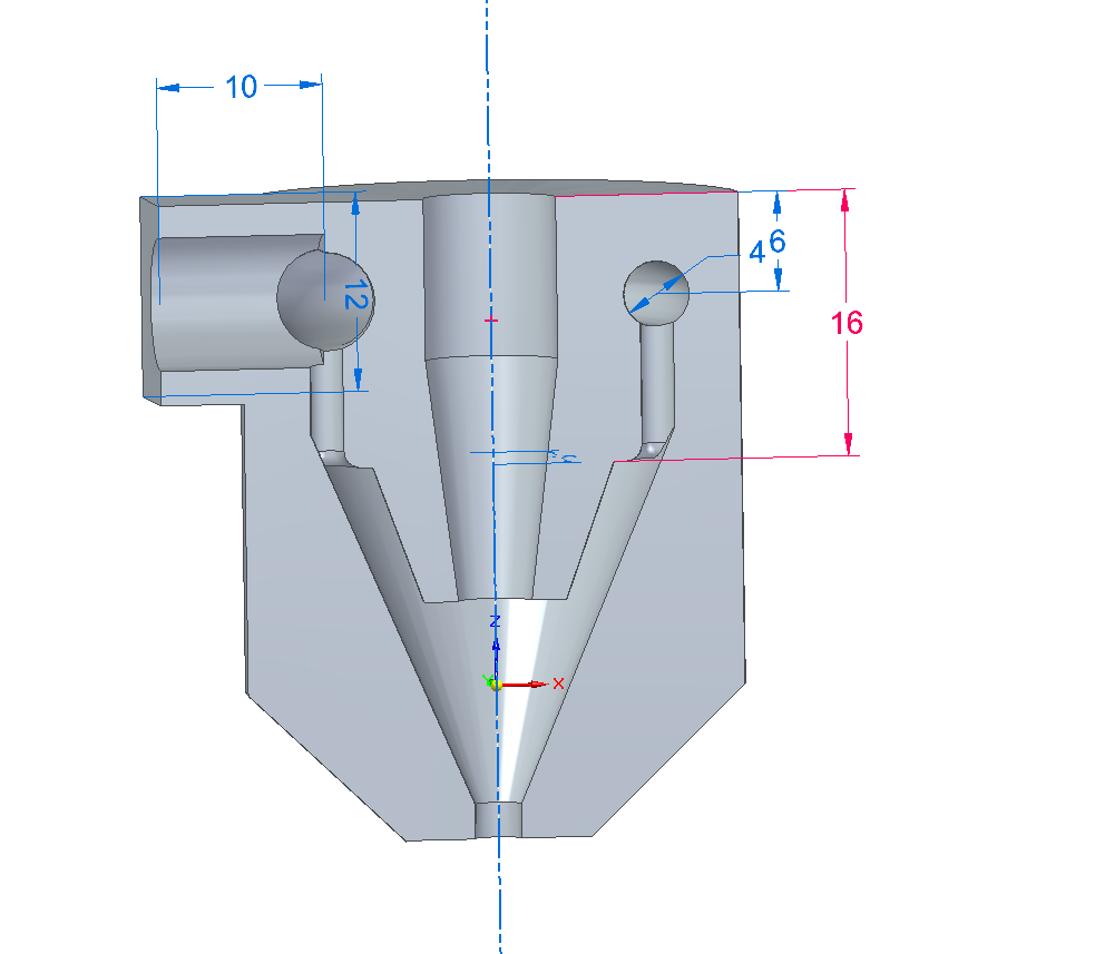 2 Media Aerosol Nozzle for cooling while drilling/milling