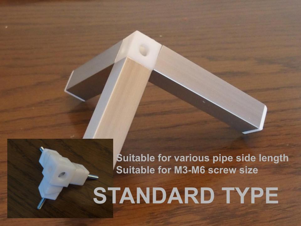 Customizable Square Pipe Connector (fusion360)