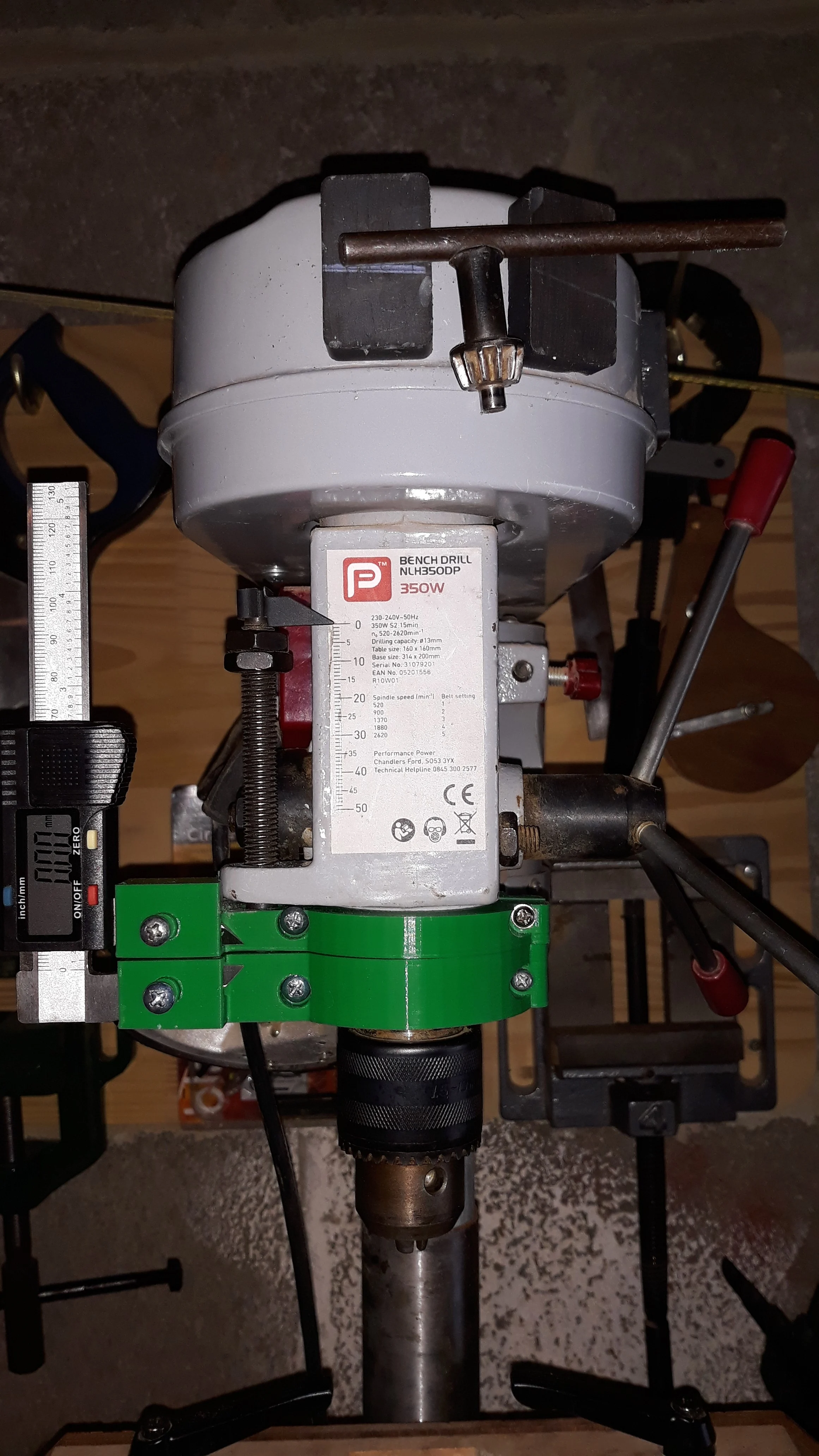 Drill depth DRO Using Powerfix (Lidl) Vernier Calipers
