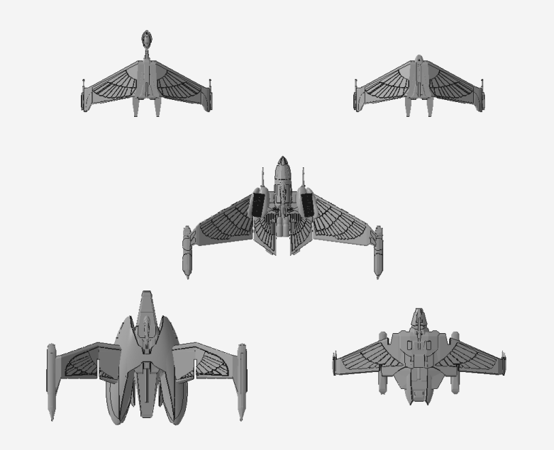 FASA Romulan “Wing” Cruisers: Star Trek starship parts kit expansion #6