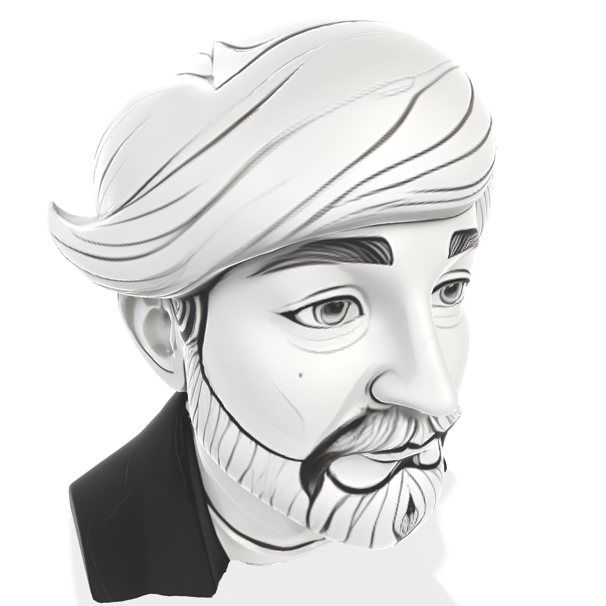 Whimsical Turban Bust