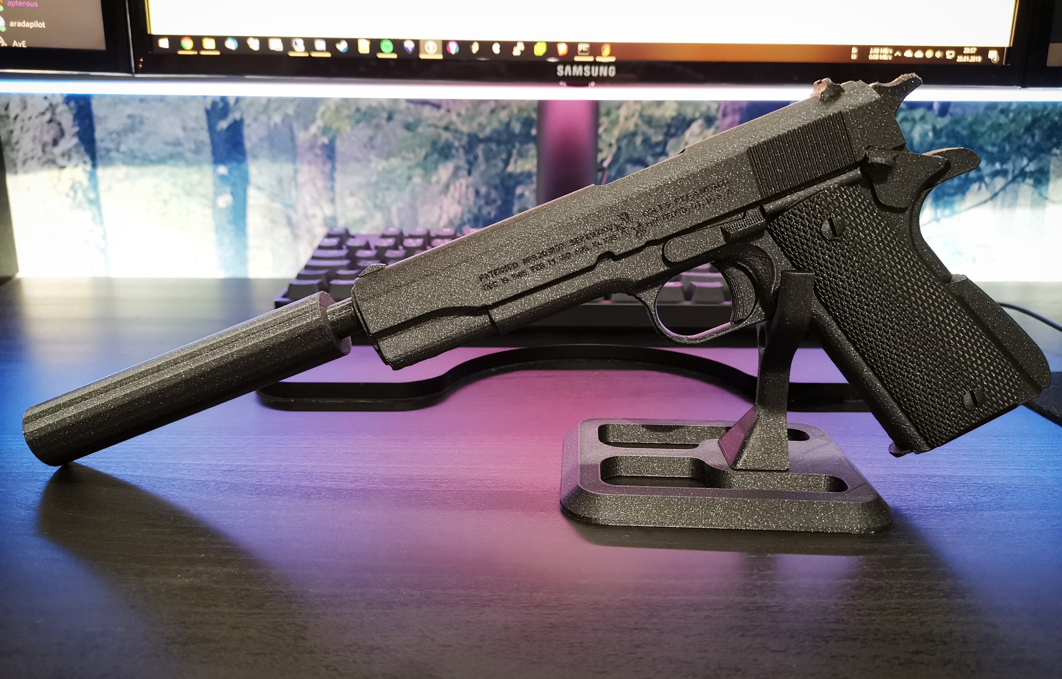 Silencer for Colt 1911 prop