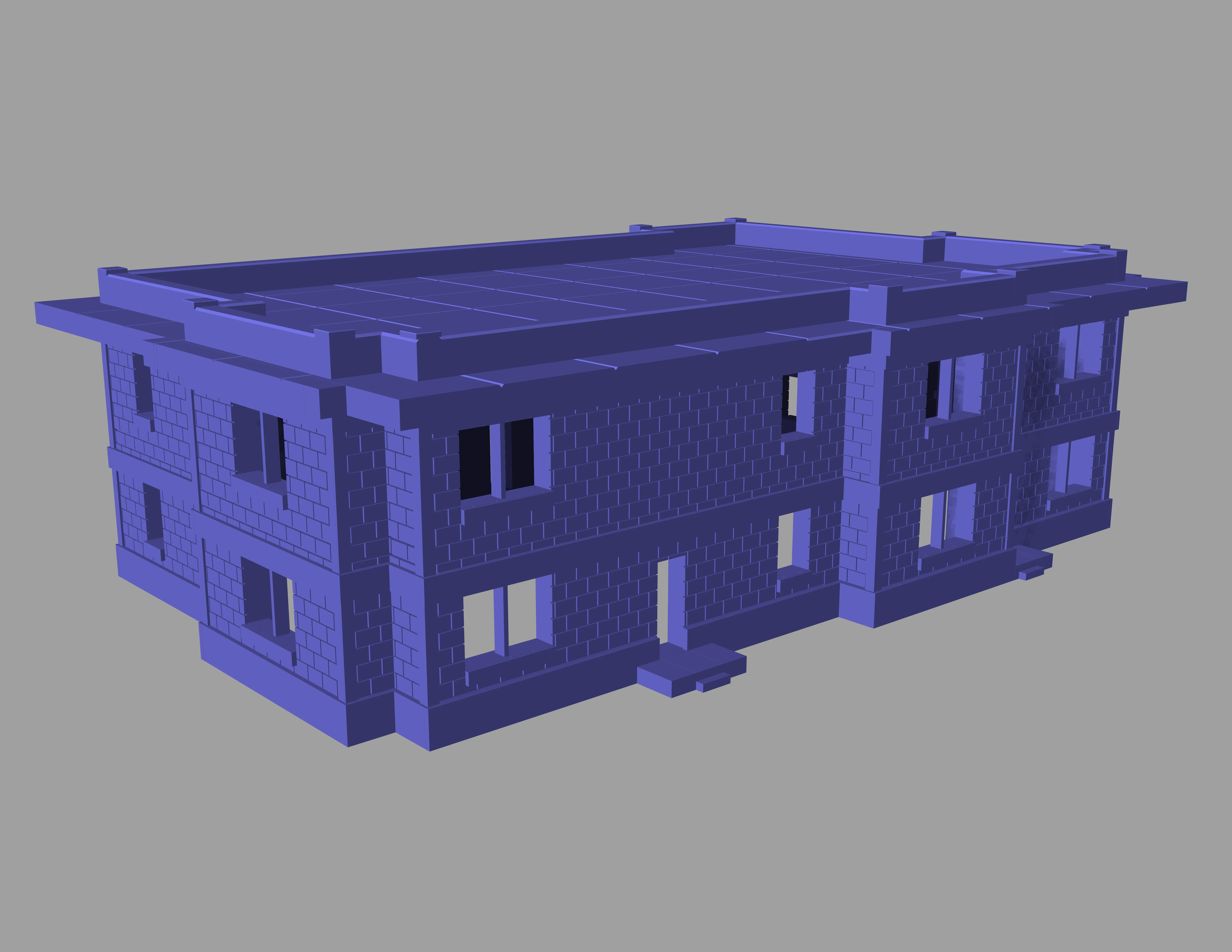 House #2 Flat Roof 28mm scale