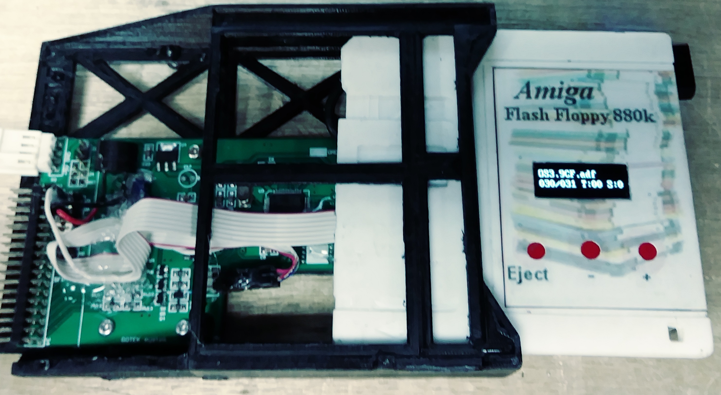 Amiga Floppy with oled gotek Amiga 1200