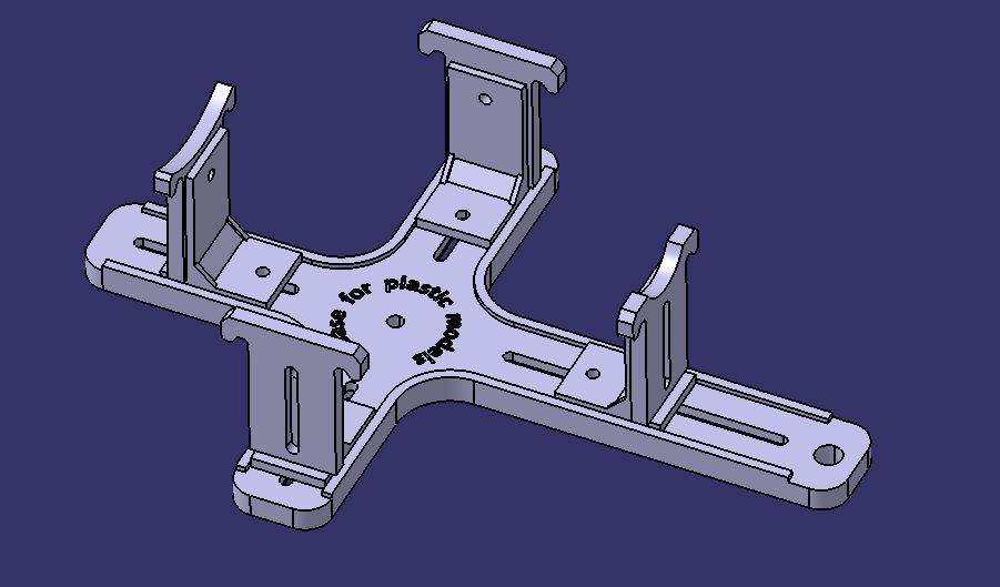 Base for plastic plane model