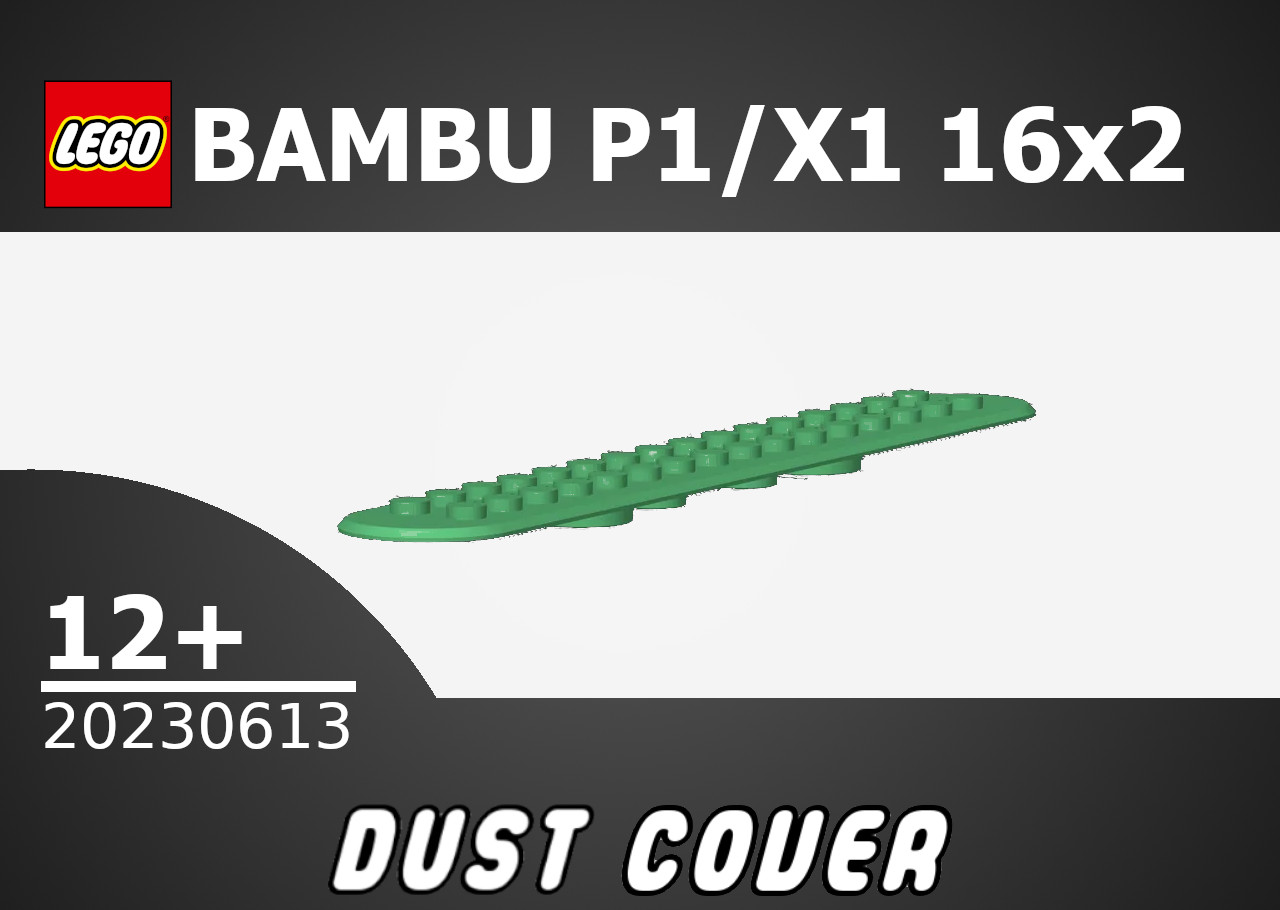 [Bambu P1 X1] L3go Brick / Block Style Dust Plug - 2x16 Studs
