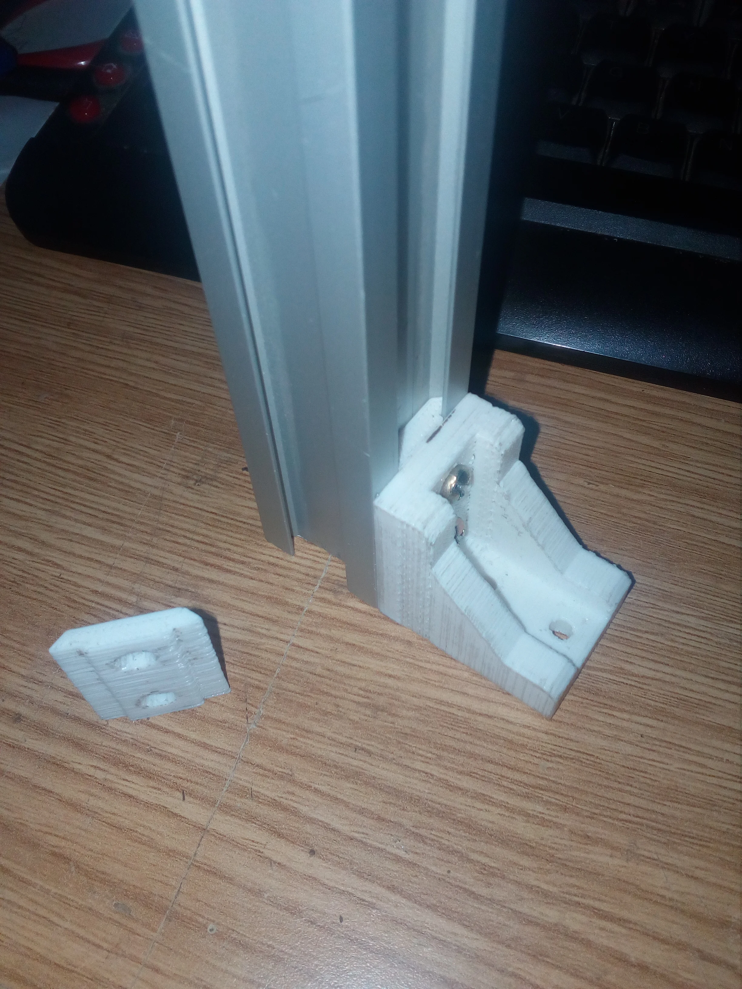 Soporte para riel o perfil cuadrado de aluminio