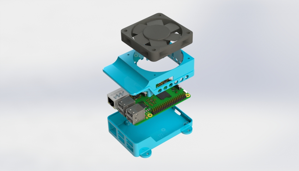 Raspberry Pi 2 & 3 Case with Many Fan Options / No Fan and Space for Wires! Octoprint Ready!
