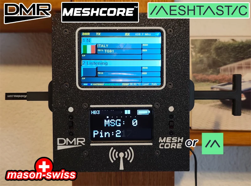 Mounting bracket for DMR Hotspot and Meshtastic or Meshcore