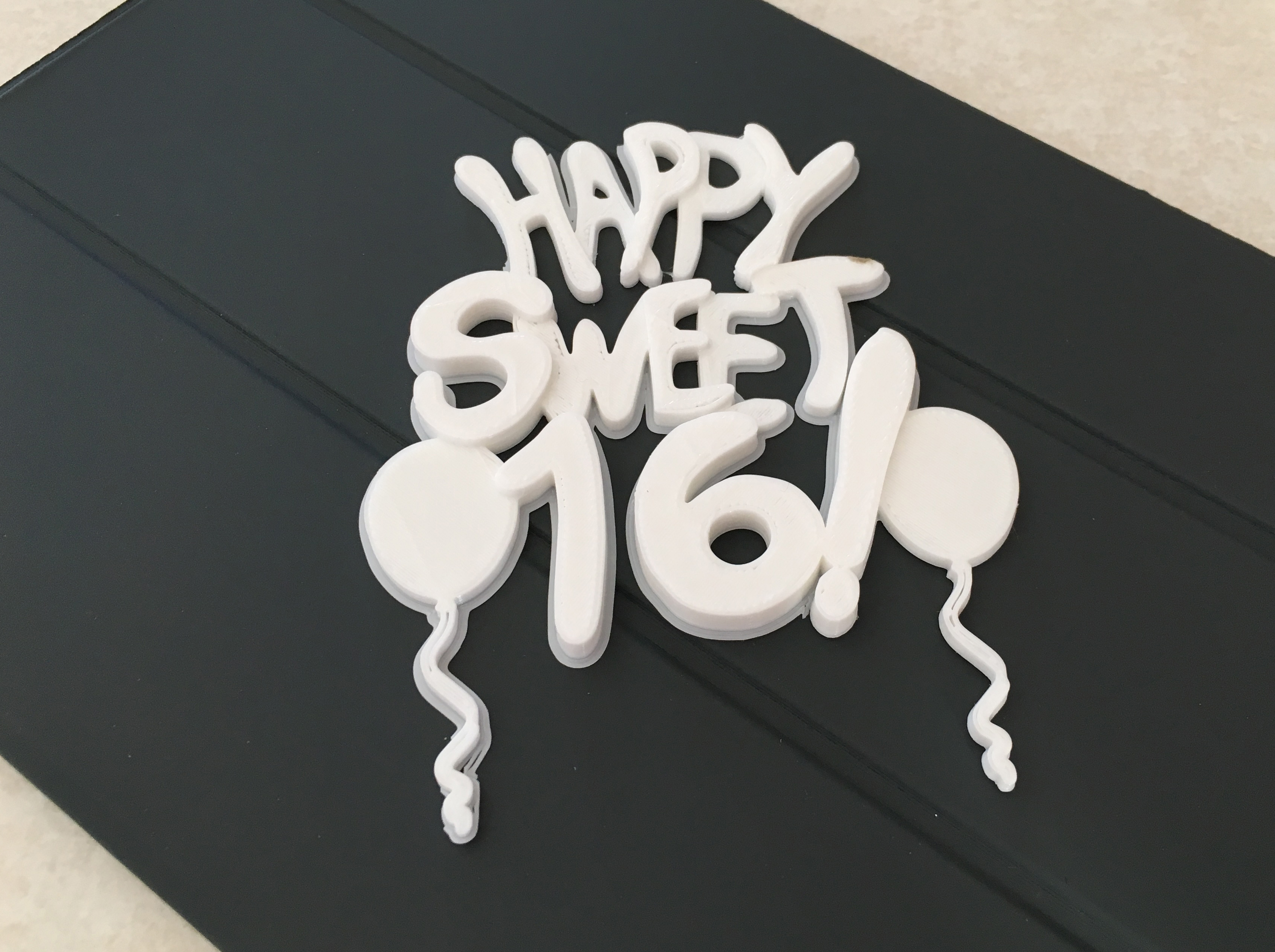 Happy Birthday Sweet 16 Cake Topper