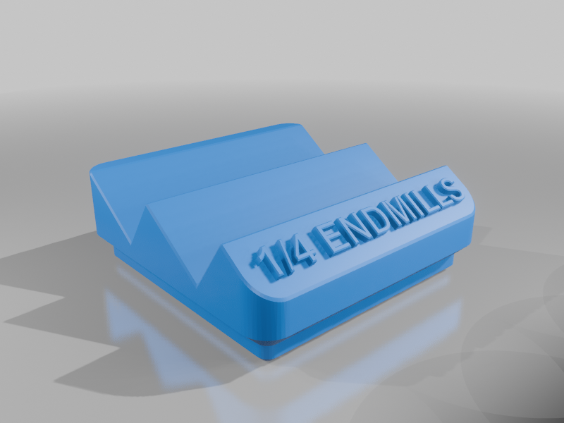 Gridfinity 1/4 inch Endmill Holder