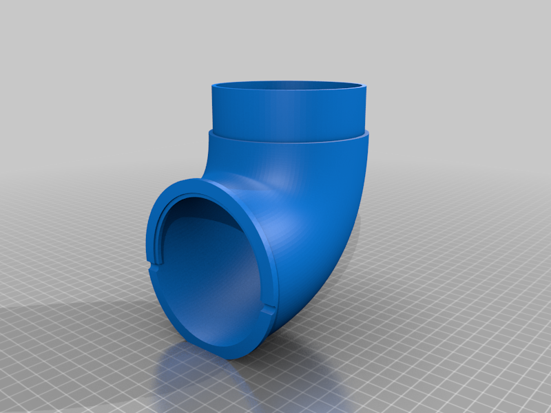 98mm Exhaust Elbow w/Backflow Valve and Flange