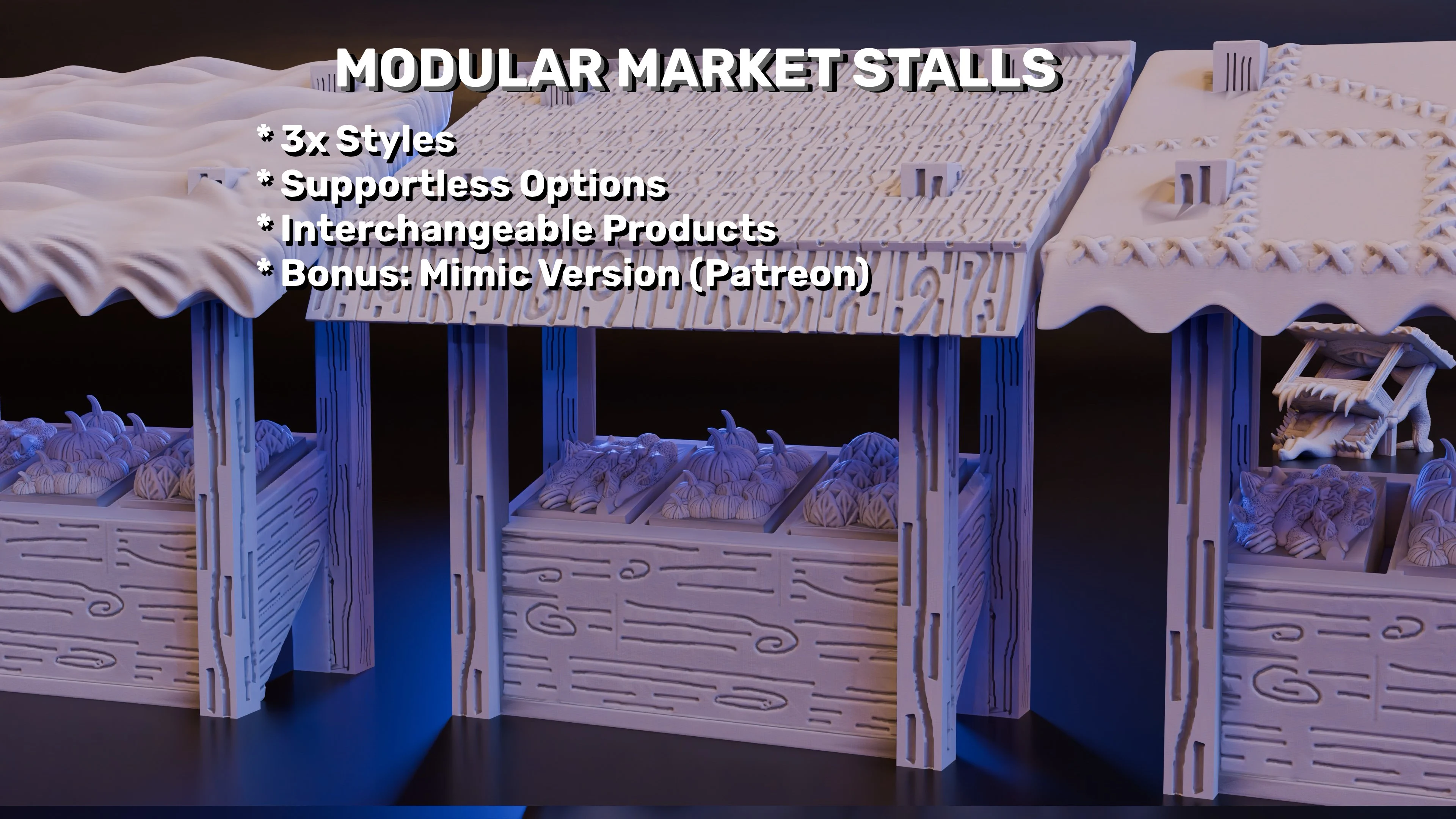 Modular Market Stalls (DND / TTRPG)