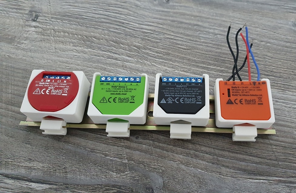 Shelly 1 / 1PM - 2.5 / EM - RGBW2 / Dimmer1+2 / 1L - i3 - Wandhalterung/Wallmount