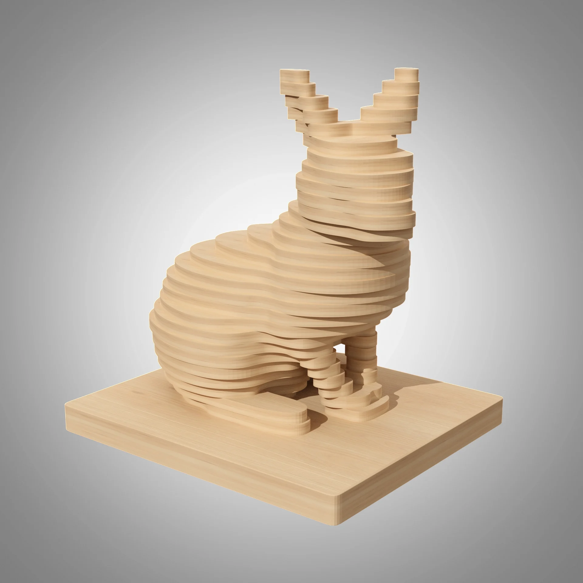 Rabbit 3D Puzzle