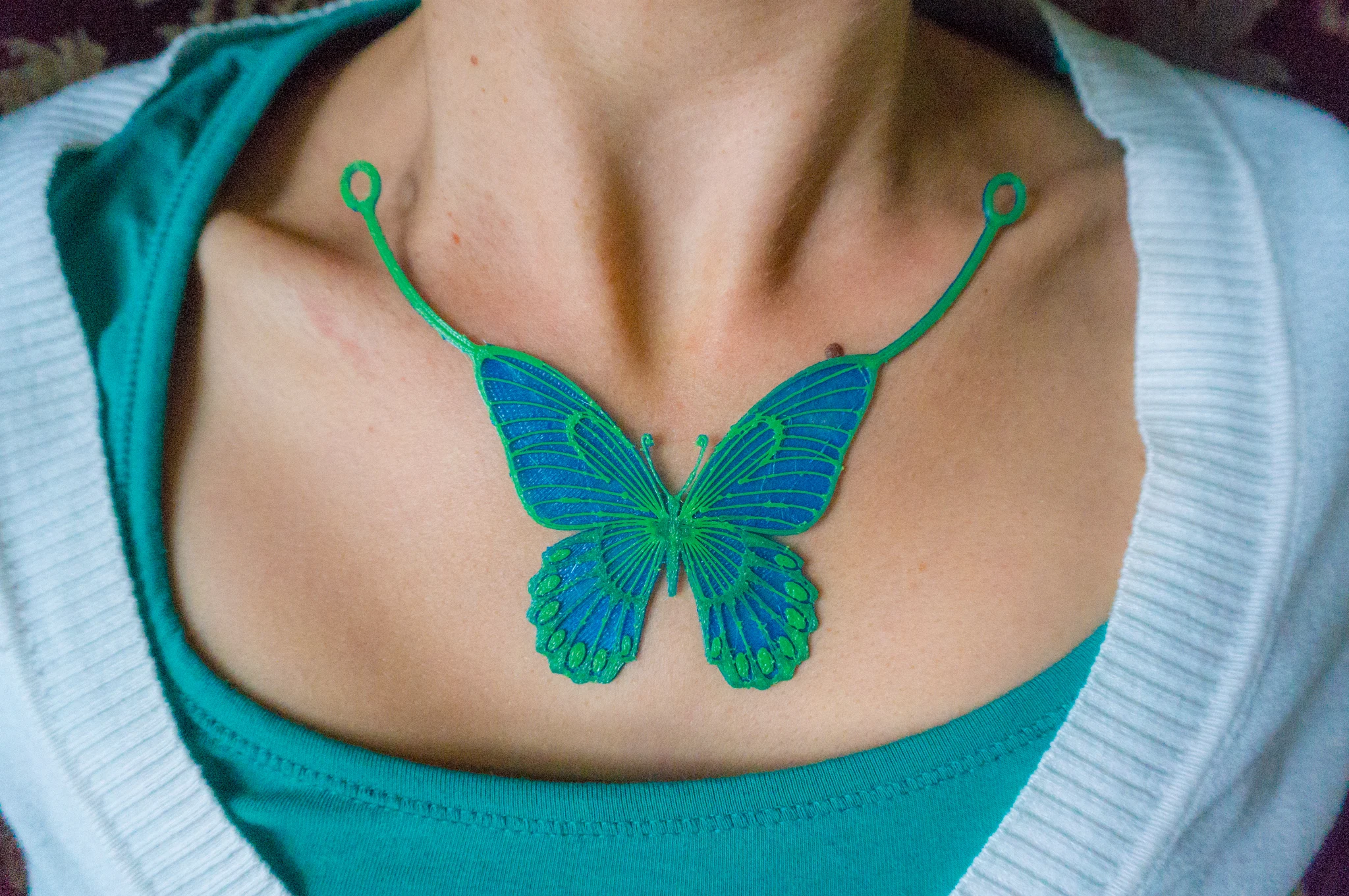 Translucent Butterfly Necklace
