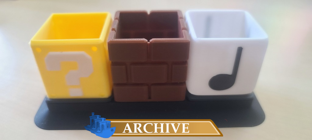 [Gridfinity] Bins - 1x1 x45mm - Mario Blocks Archive