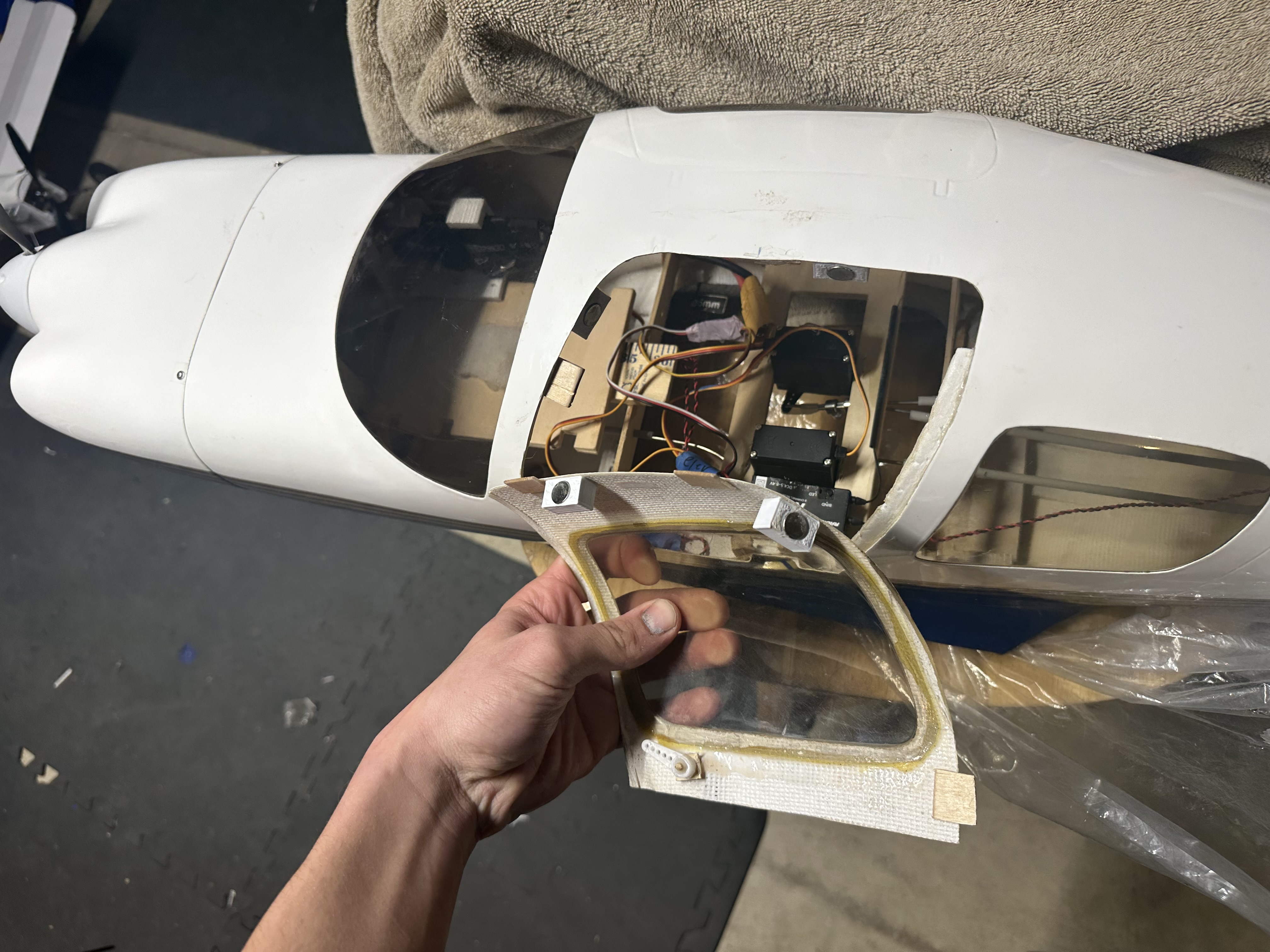 Great Planes Lancair ESC Mount and Magnet Hatch