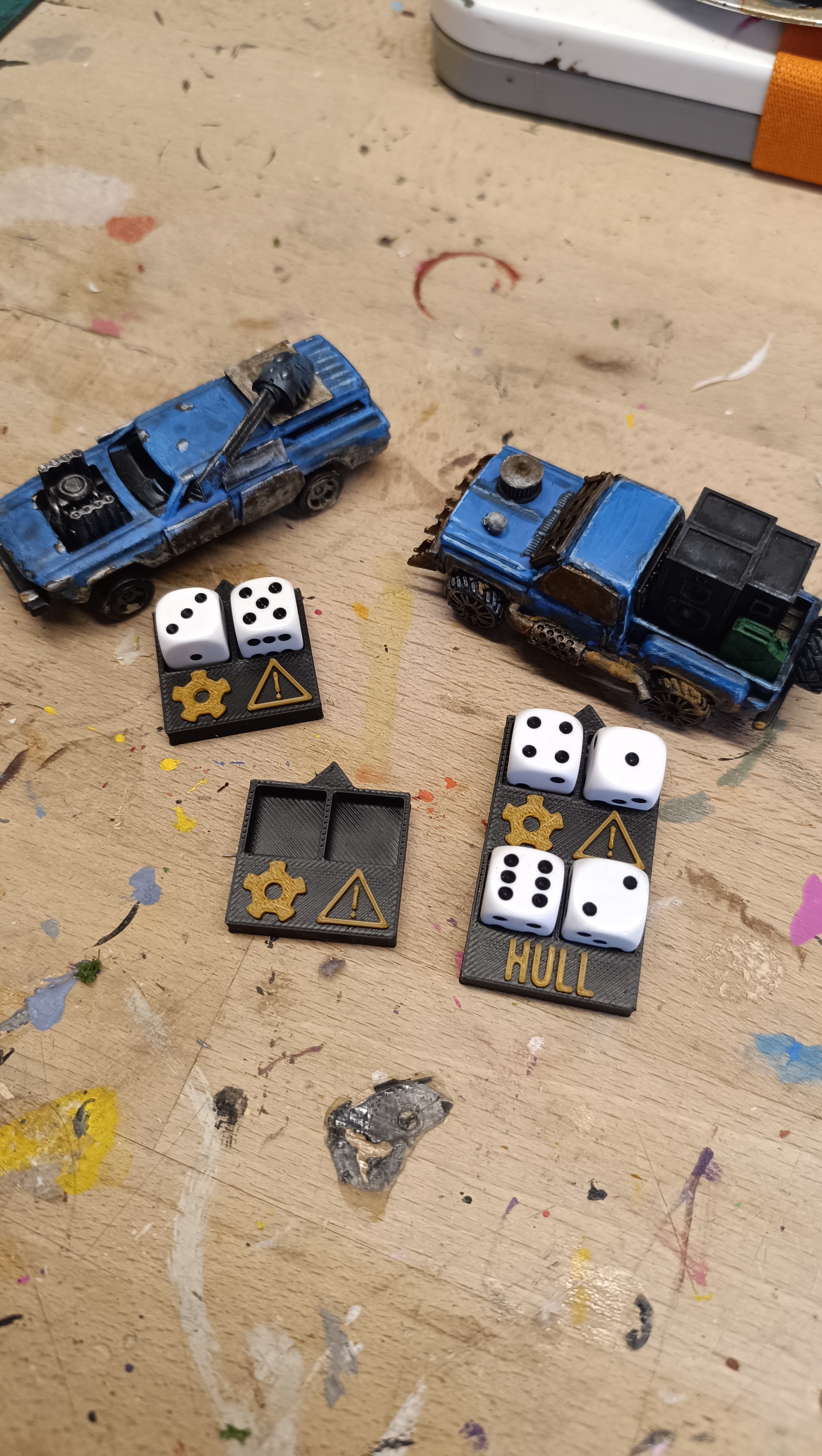 Gaslands Marker with Gear and Hazard