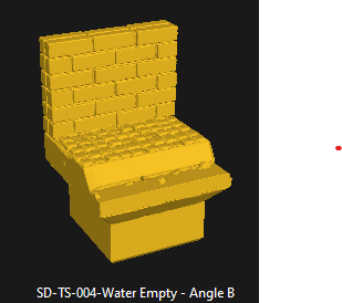 Walled Water Empty - Angle (Separate Blocks)