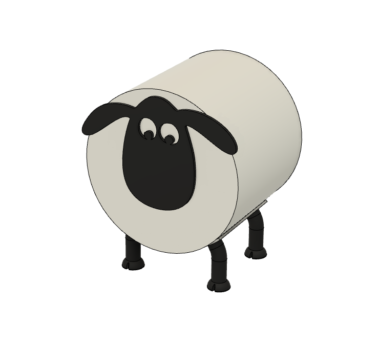 Shaun the Sheep Toilet Paper Roll Holder (Easy to Print)