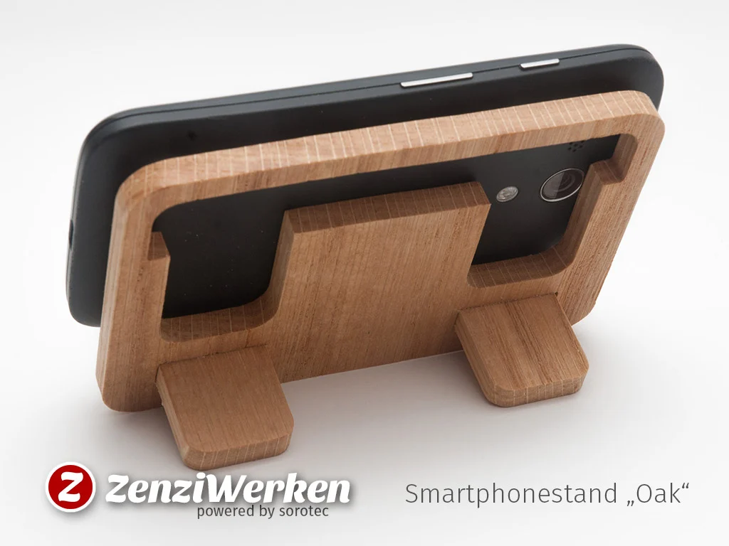 Travel Bedside Phoneholder // Hardwood cnc/laser