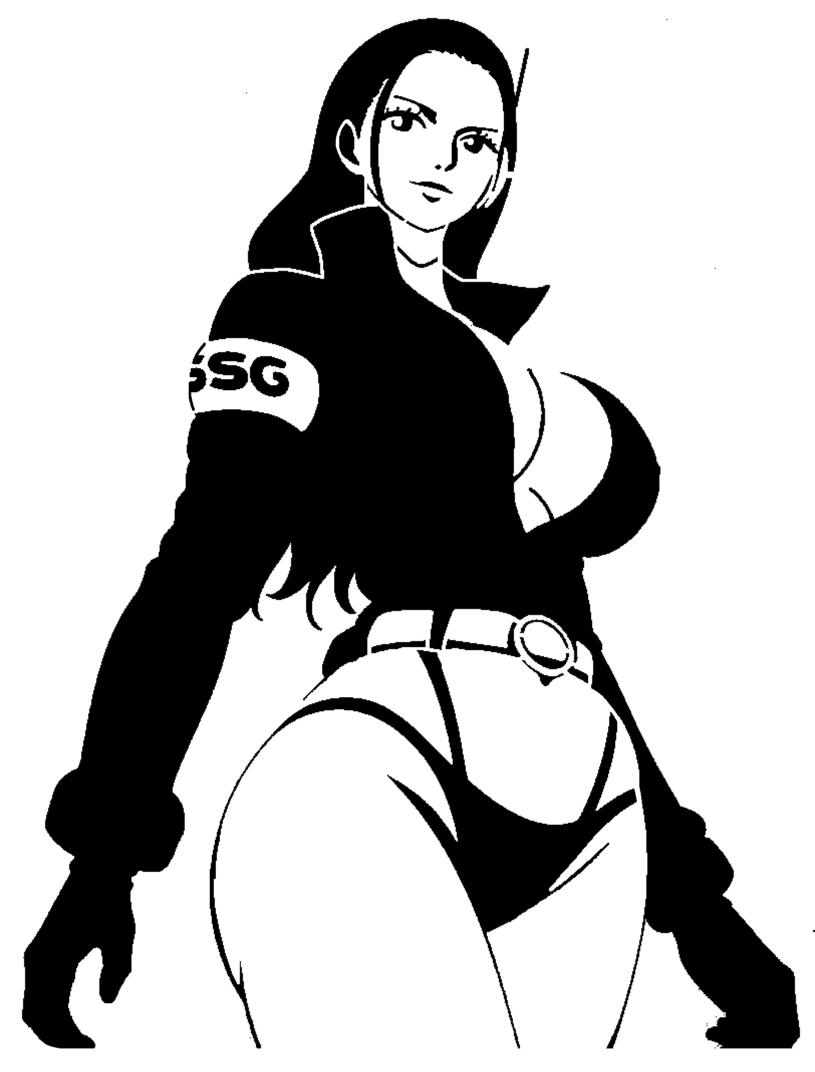 Nico Robin stencil 8