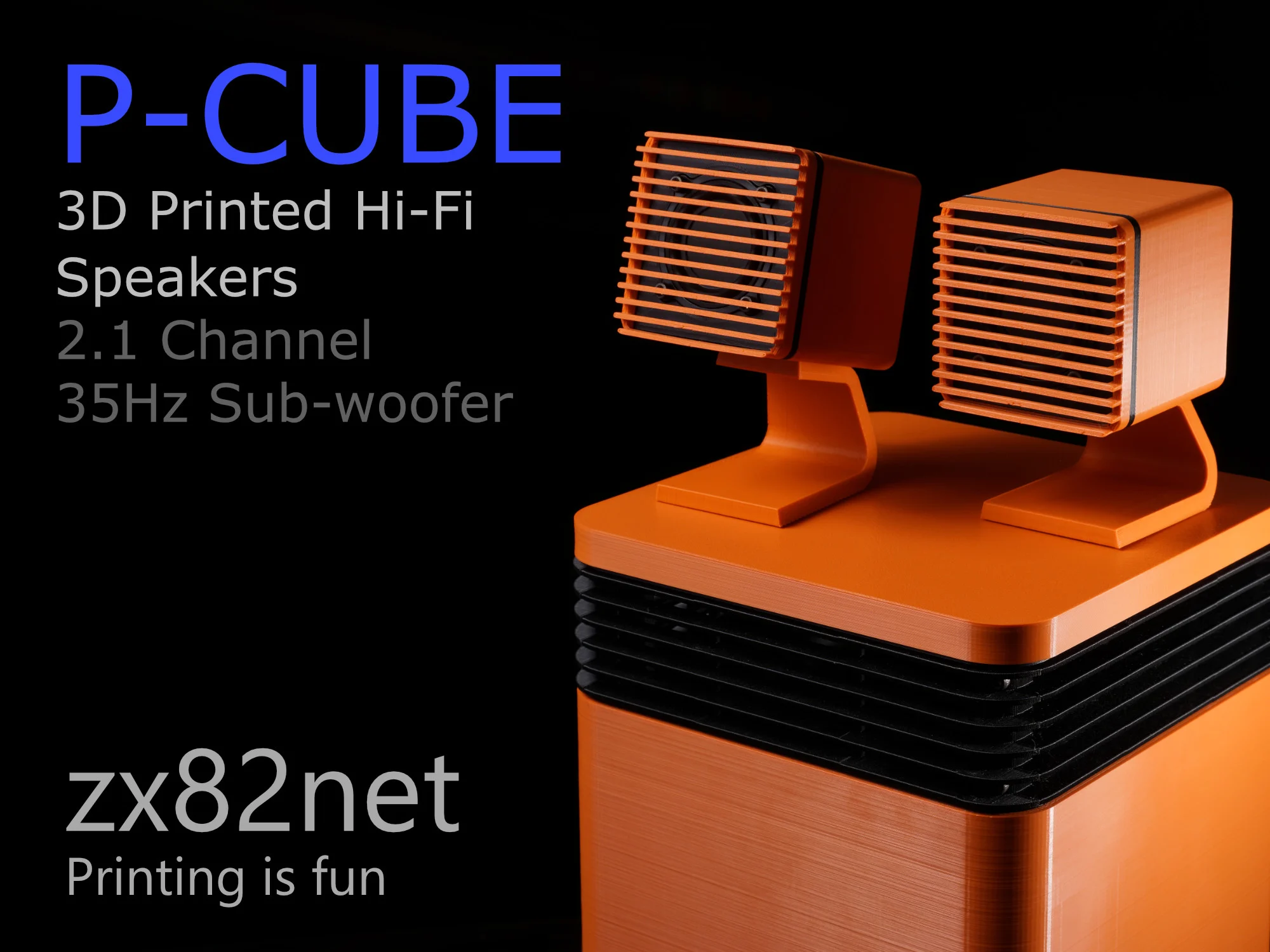 P-CUBE hi-fi speakers with Voxel subwoofer